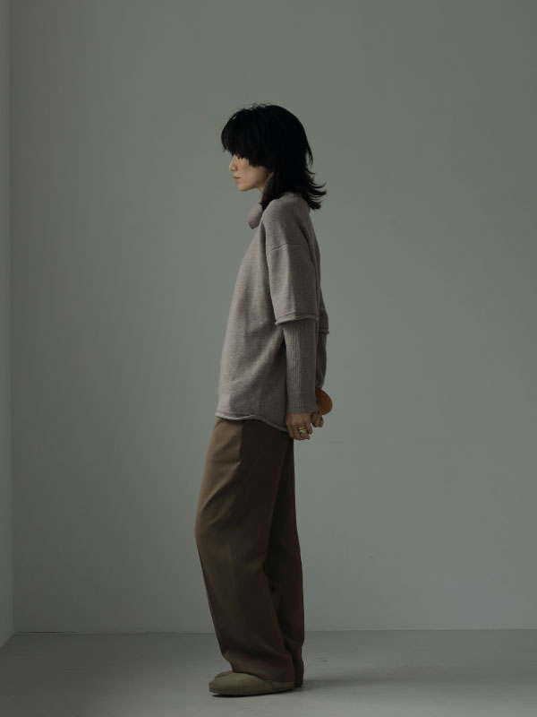 ツーピースレイヤードニット