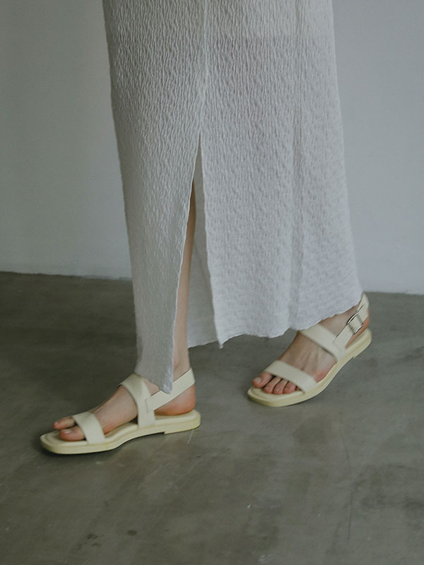 ETRETOKYO ダブルストラップレザーサンダル ダブルストラップレザーサンダル(36 IVORY): シューズ │ ETRE