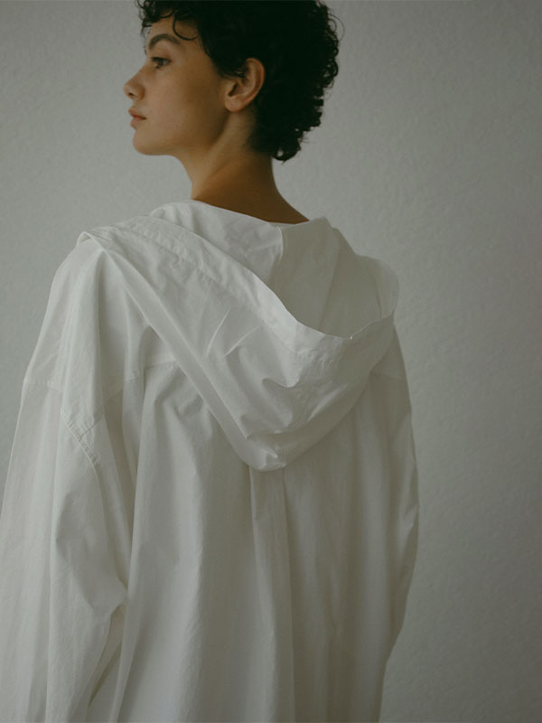 フーディーコットンシャツ(F WHITE): トップス │ ETRE TOKYO official 