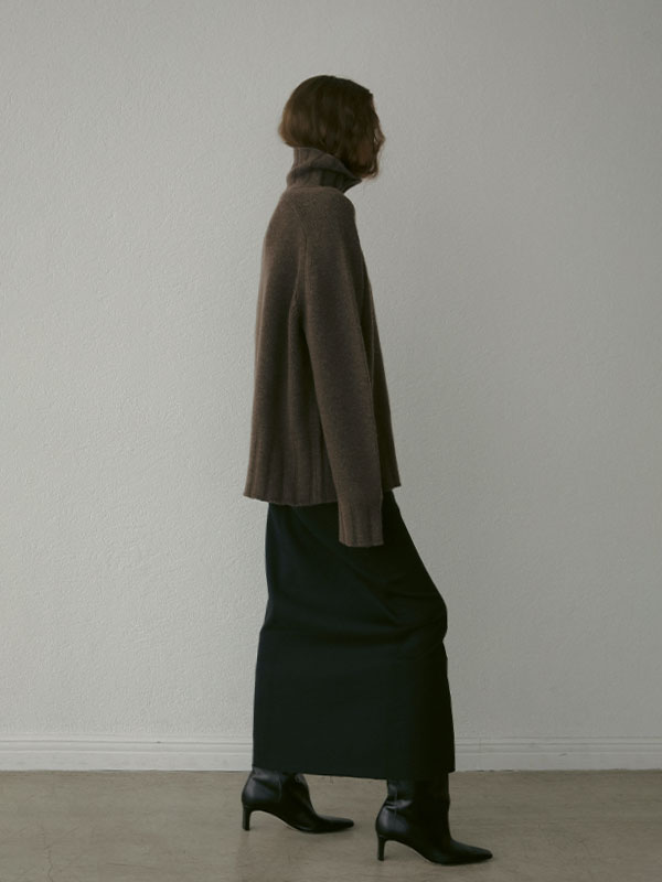 ウールカシミヤタートルネックニットプルオーバー