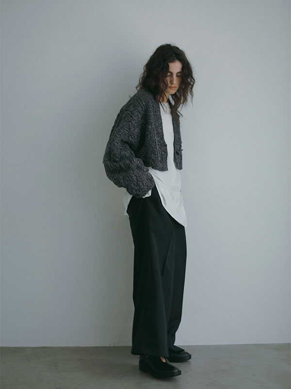 ハイウエストシャンタンワイドパンツ