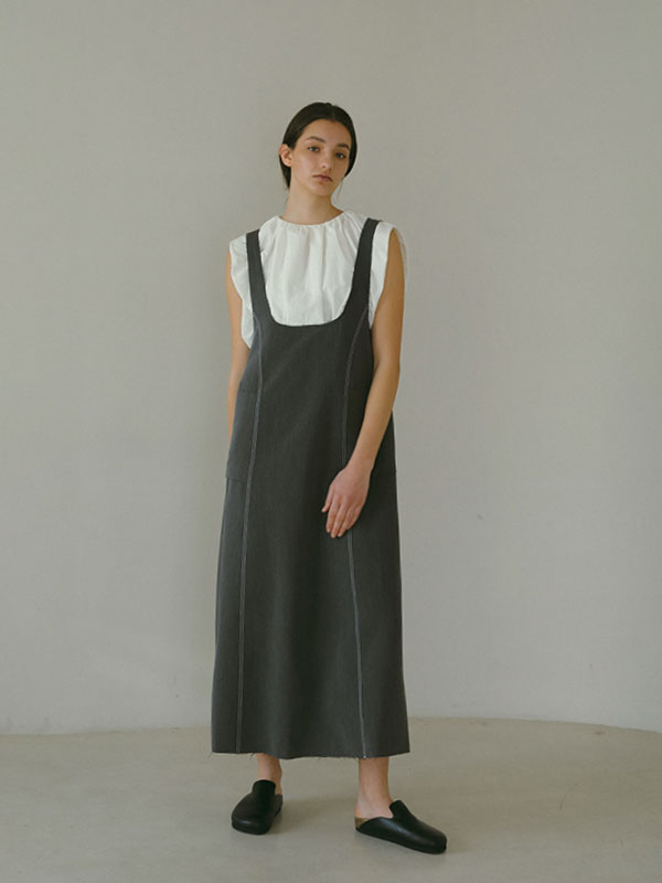 カットオフジャンパースカート(S GREY): ワンピース │ ETRE