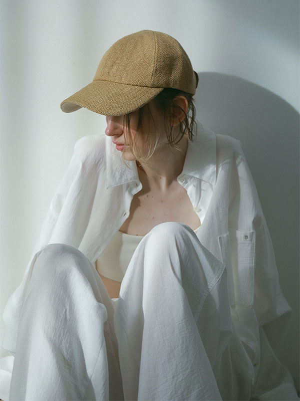 レザーベルトジュートキャップ(F BEIGE): グッズ │ ETRE TOKYO