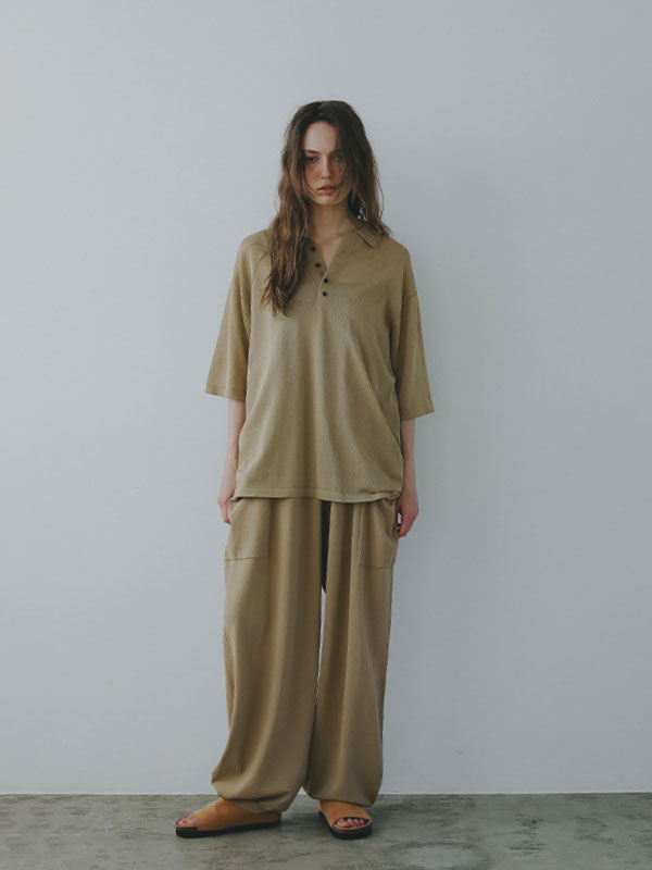 ハーフスリーブニットポロ(F BEIGE): トップス │ ETRE TOKYO