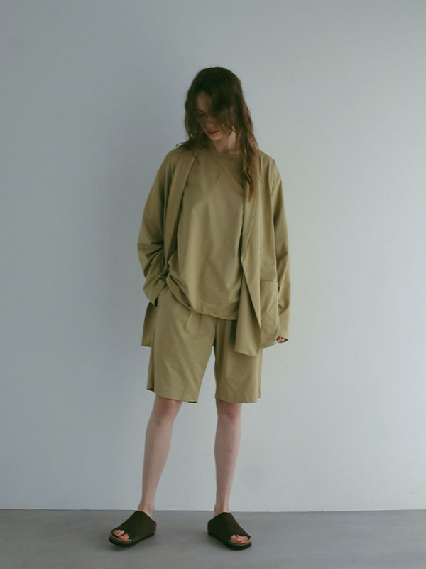 three dots パウダリーコットンショートパンツ