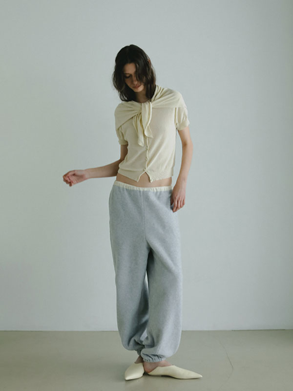 ハーフスリーブブークレニットカーディガン