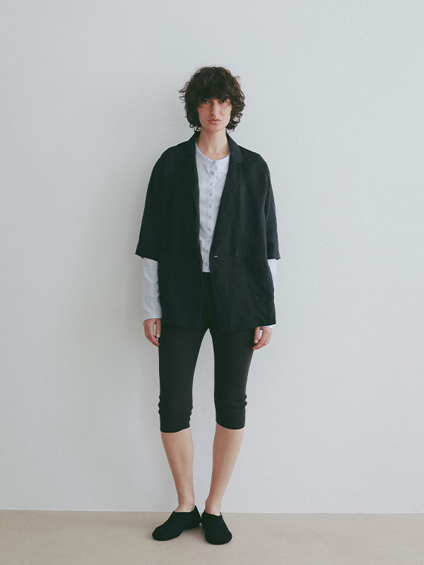 ホールガーメントニットバイカーパンツ