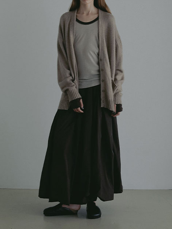 プレーンステッチＶネックニットカーディガン