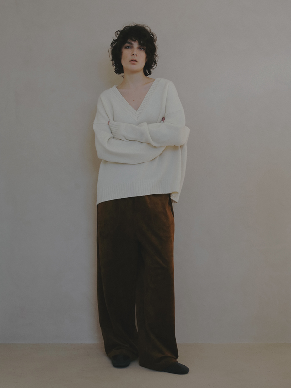 フェイクスウェードリラクシーパンツ