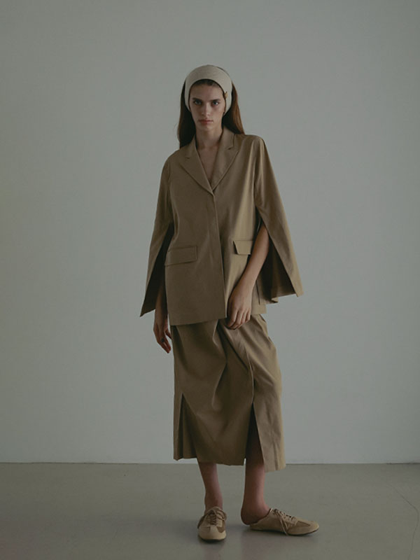 デザインラップロングスカート