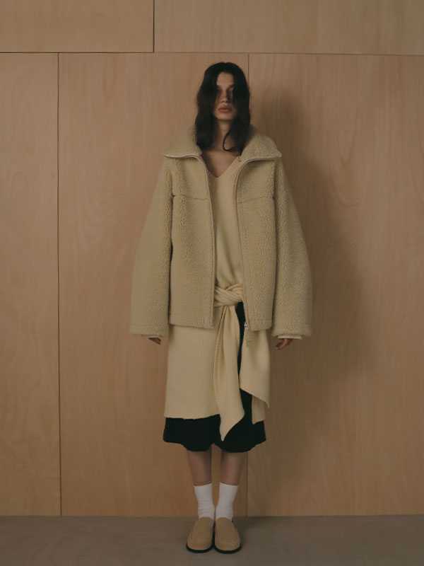 リバーシブルボアブルゾン(M BEIGE): アウター │ ETRE TOKYO