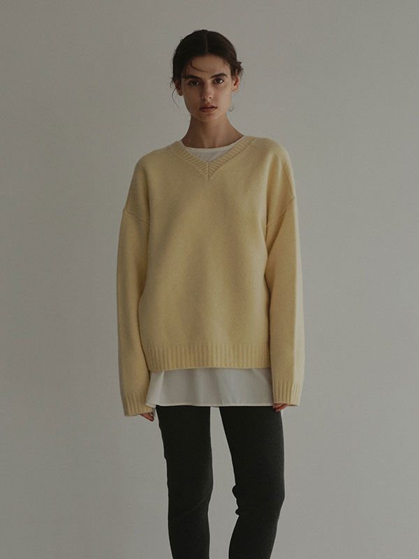 Vネック2wayニットプルオーバー