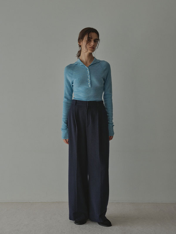 2wayコンフィーハイネックニットプルオーバー