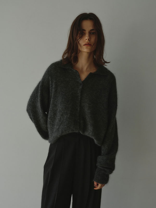 モヘヤニットシャツ