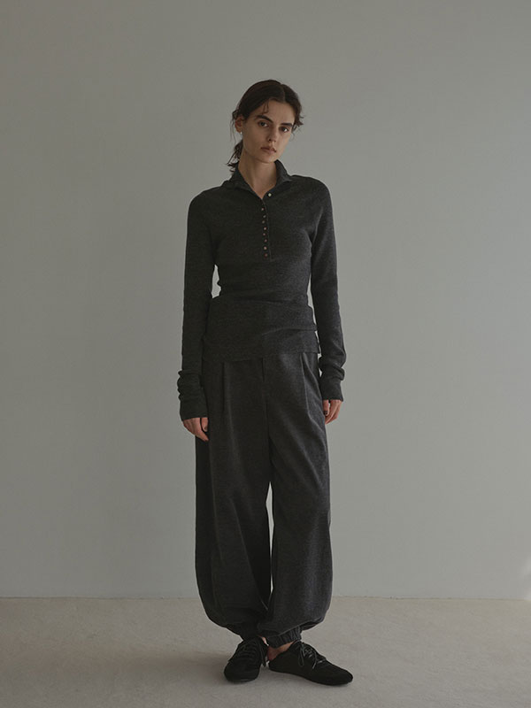 コーデュロイカーブジョガーパンツ