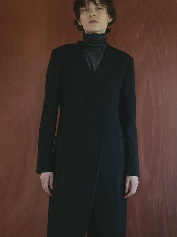 SANTEテーラードノーカラーオールインワン