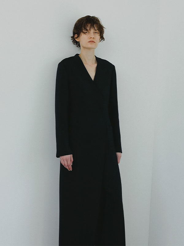 SANTEテーラードノーカラーオールインワン