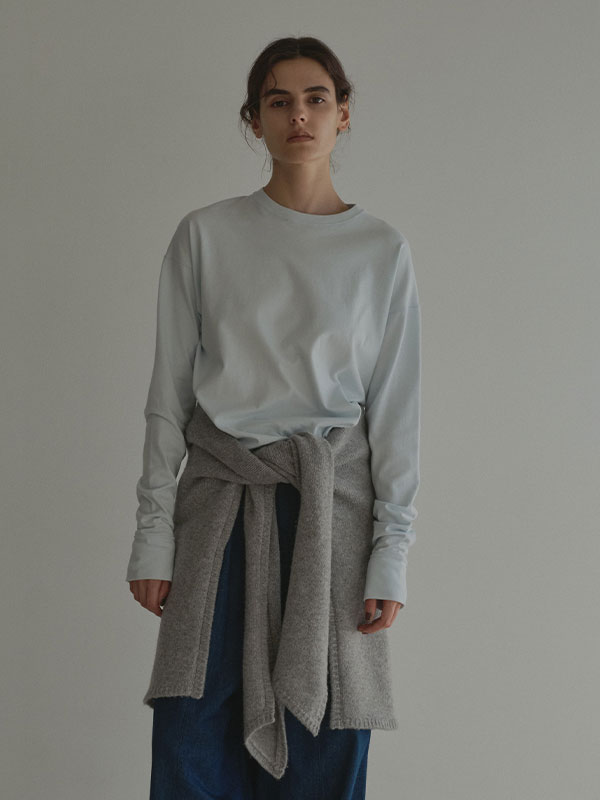 レイヤードニットラップスカート