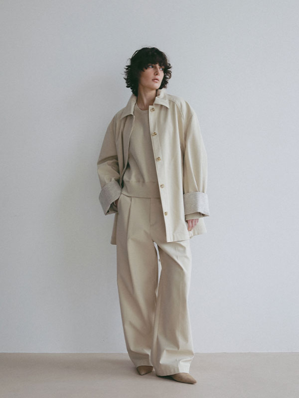 ステンカラーボンディングコート