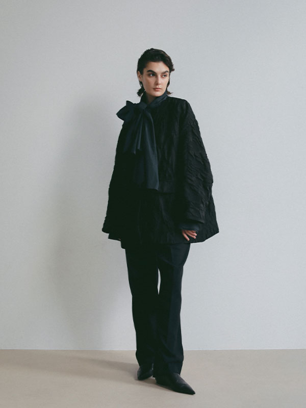 SANTEドルマンスリーブジャガードコート