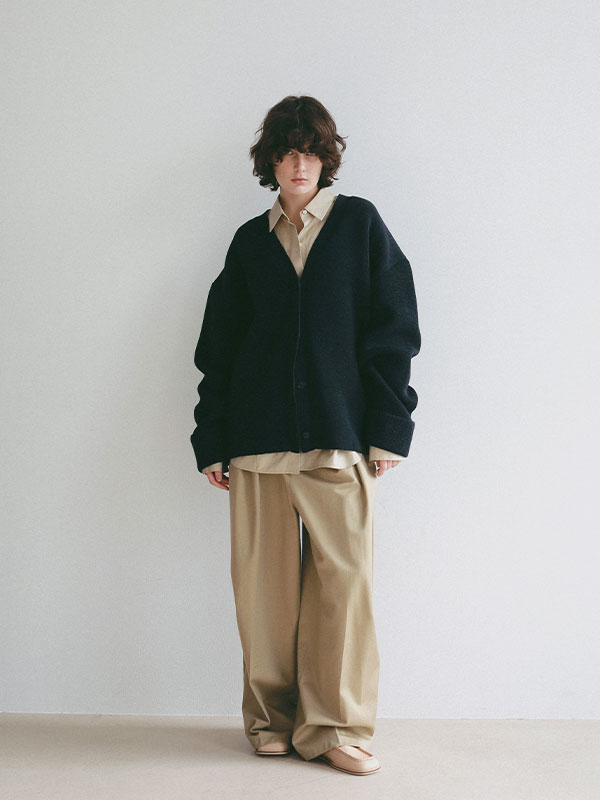 ダブルフェイスＶネックニットカーディガン