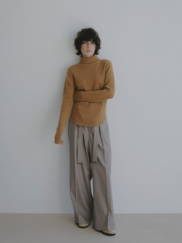 ウールカシミヤタートルネックニットプルオーバー