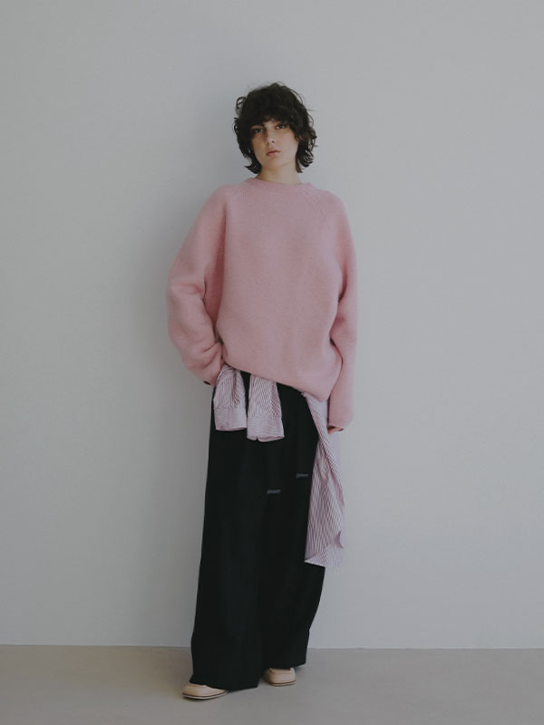 リバーシブルボックスニットプルオーバー