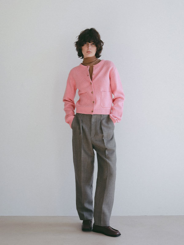 ミドルゲージコンパクトニットカーディガン