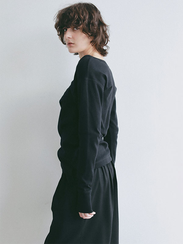 オーガニックコットンUネックロンTee