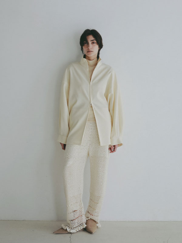 ハイネックドルマンスリーブシャツブルゾン