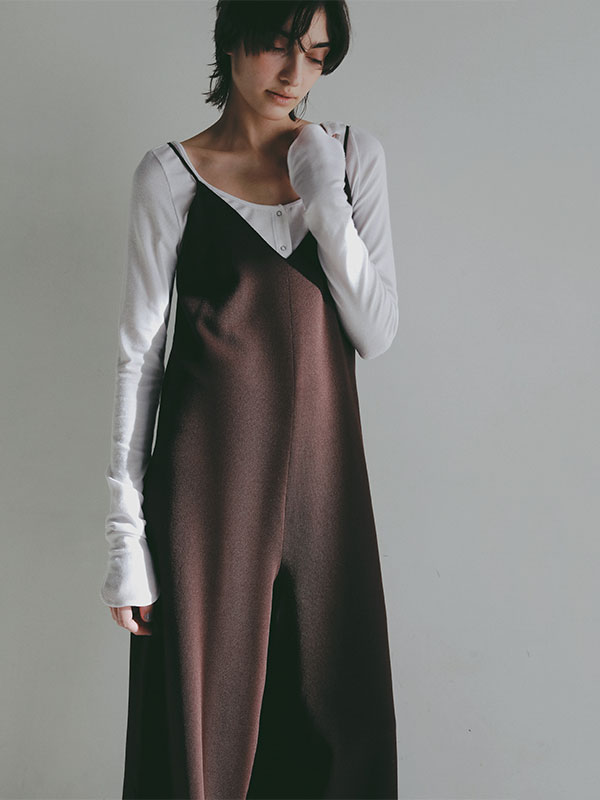 キャミソールニットオールインワン