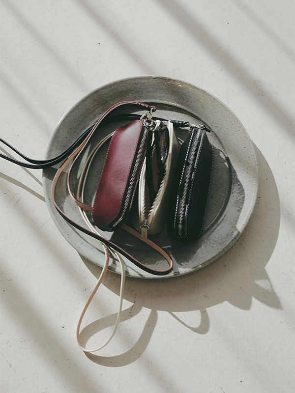 タンドレザージップサングラスケース