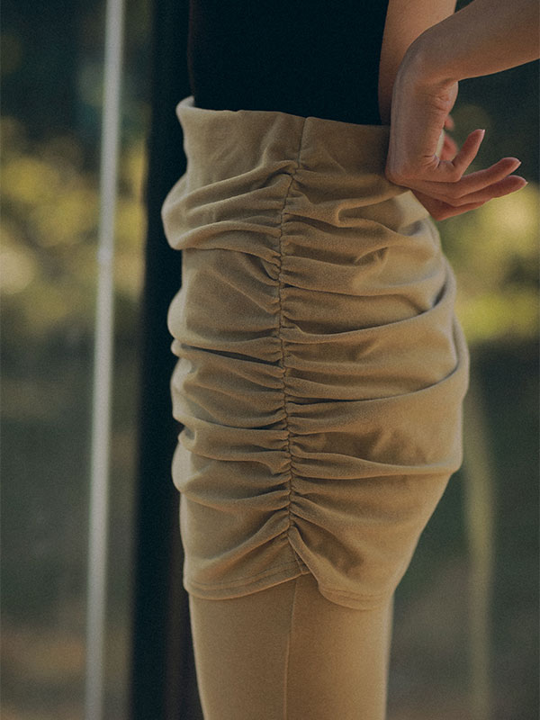 パイルギャザーミニスカート