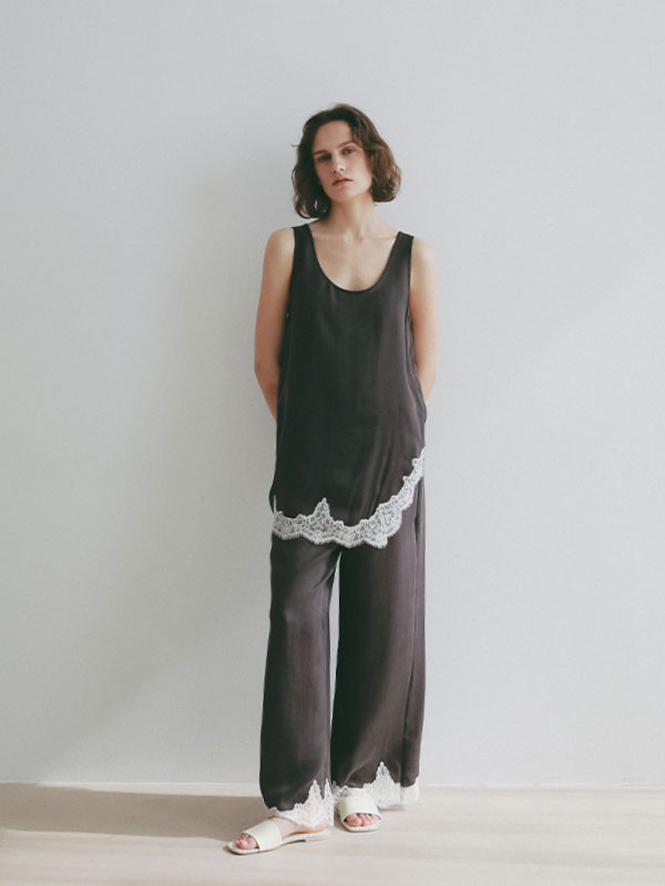 2Wayヘムレースキュプラタンクトップ