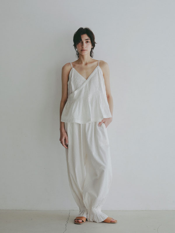 コットンドビーカシュクールキャミソール