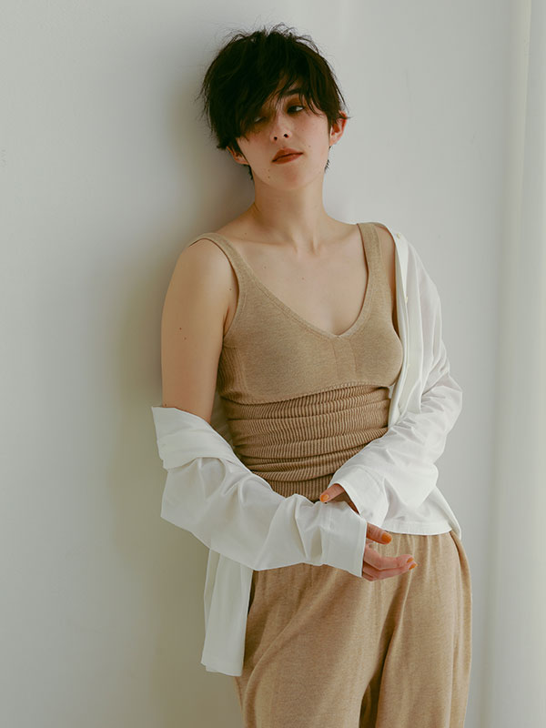 リブニットボディーウォーマー