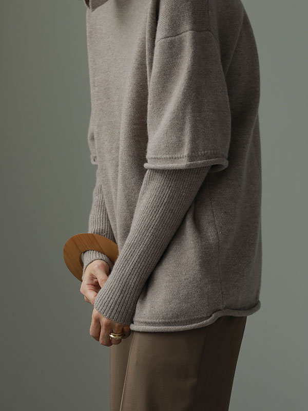 ツーピースレイヤードニット