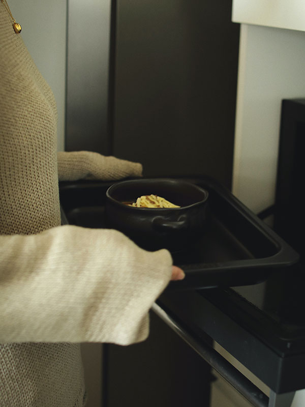 耐熱白土黒釉グラタン皿セット