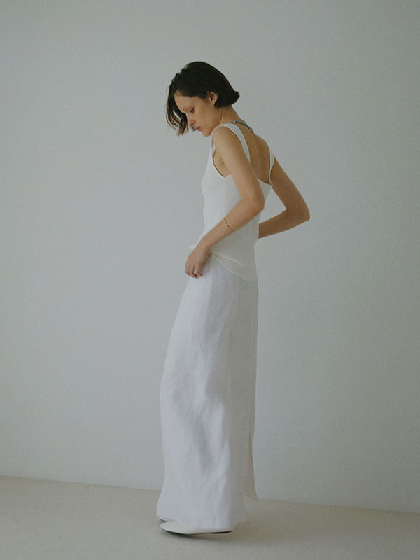 レイヤードラップリネンスカート(S WHITE): ボトムス │ ETRE TOKYO  