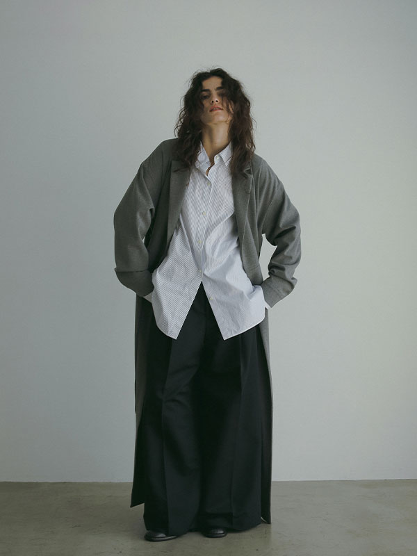 ハイウエストシャンタンワイドパンツ