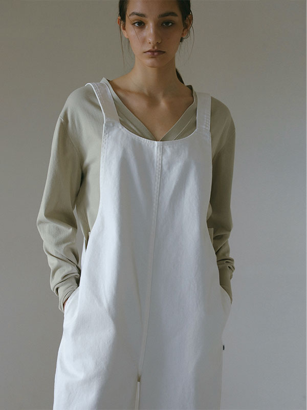 EDWIN×ETRE TOKYOデニムオールインワン(S WHITE): ワンピース