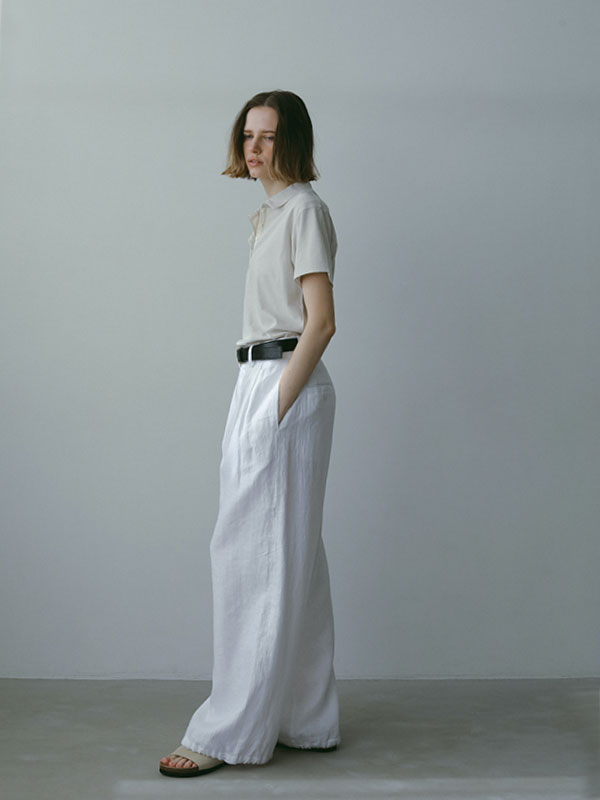 ドロストヘムリネンワイドパンツ(S WHITE): ボトムス │ ETRE