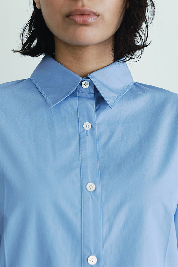 SANTEハイカウントセンタークリースシャツ