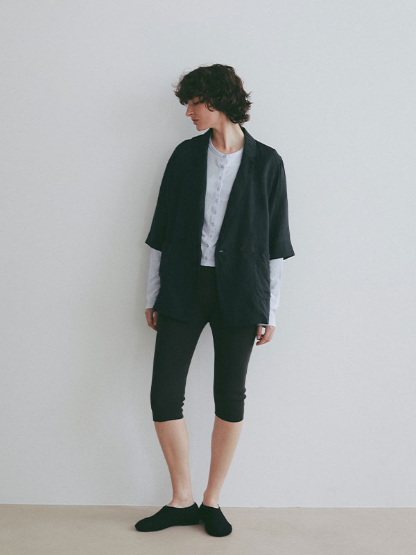 ホールガーメントニットバイカーパンツ