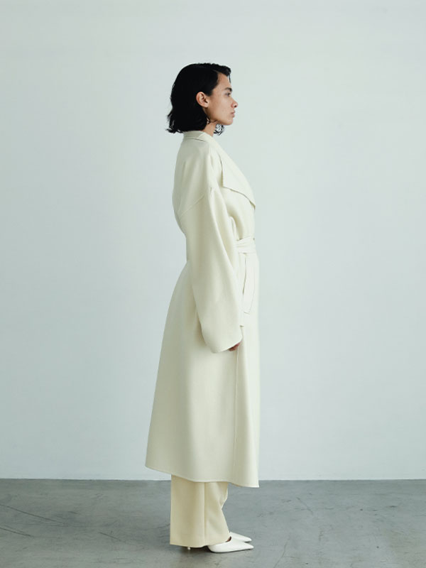 SANTEウーステッドクロークリバーコート