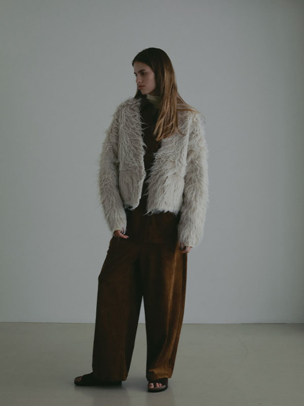 ダブルフェイスヘアリーニットカーディガン