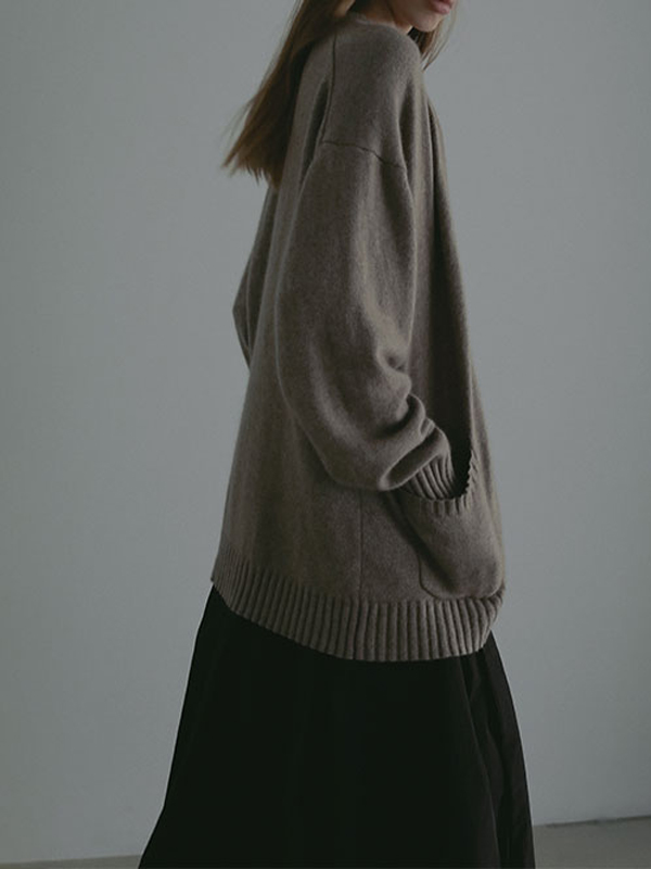 プレーンステッチＶネックニットカーディガン