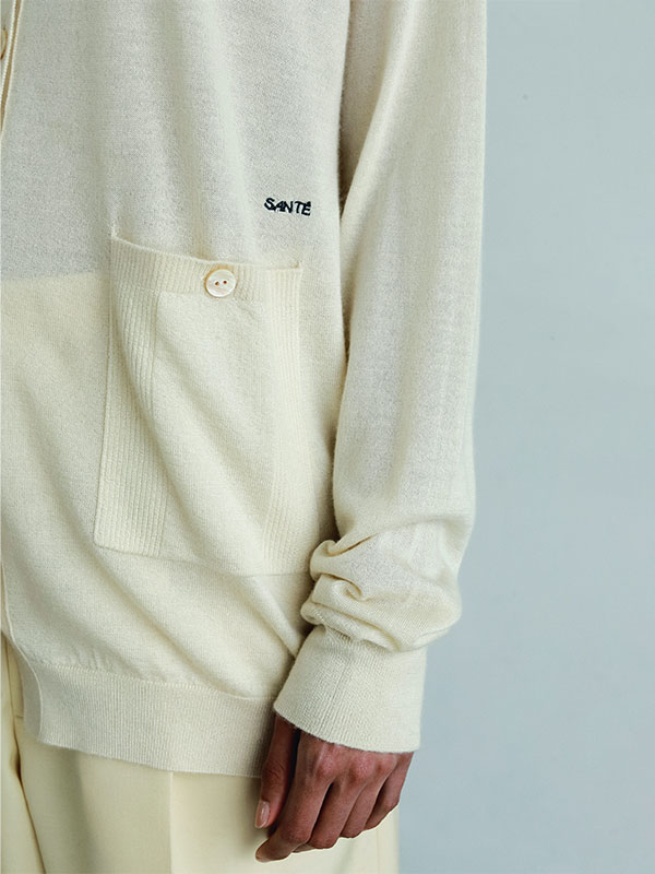 SANTEシルクカシミヤＶネックカーディガン