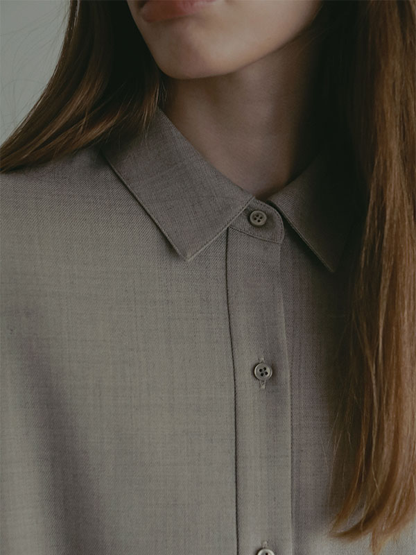 ハイカウントフラノオーバーサイズシャツ