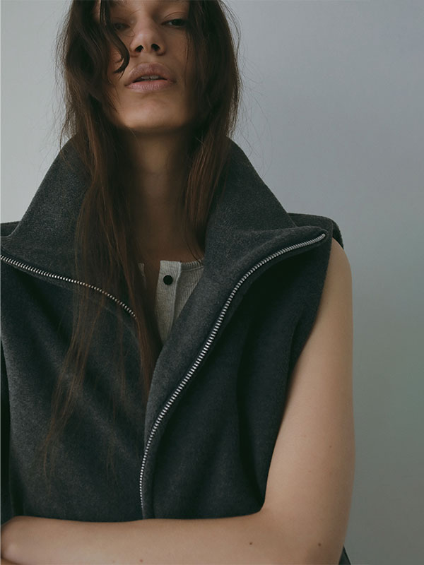 etre tokyo 2025aw コンパクトフリースベスト コンパクトフリースベスト(F LIGHT GREY): トップス │ ETRE